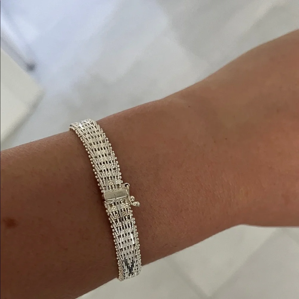 Vintage 1980s Sterling Silver Bracelet - Picture 4 of 12